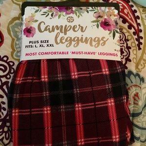 Simply Southern plaid Leggings Plus